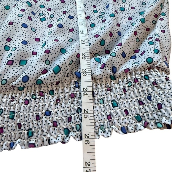 Teddi White and Blue Blouse with Polka Dots - Picture 5 of 5